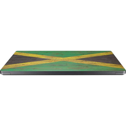 Jamaican Flag Dark Wood Surface Laptop 7 15in Skin
